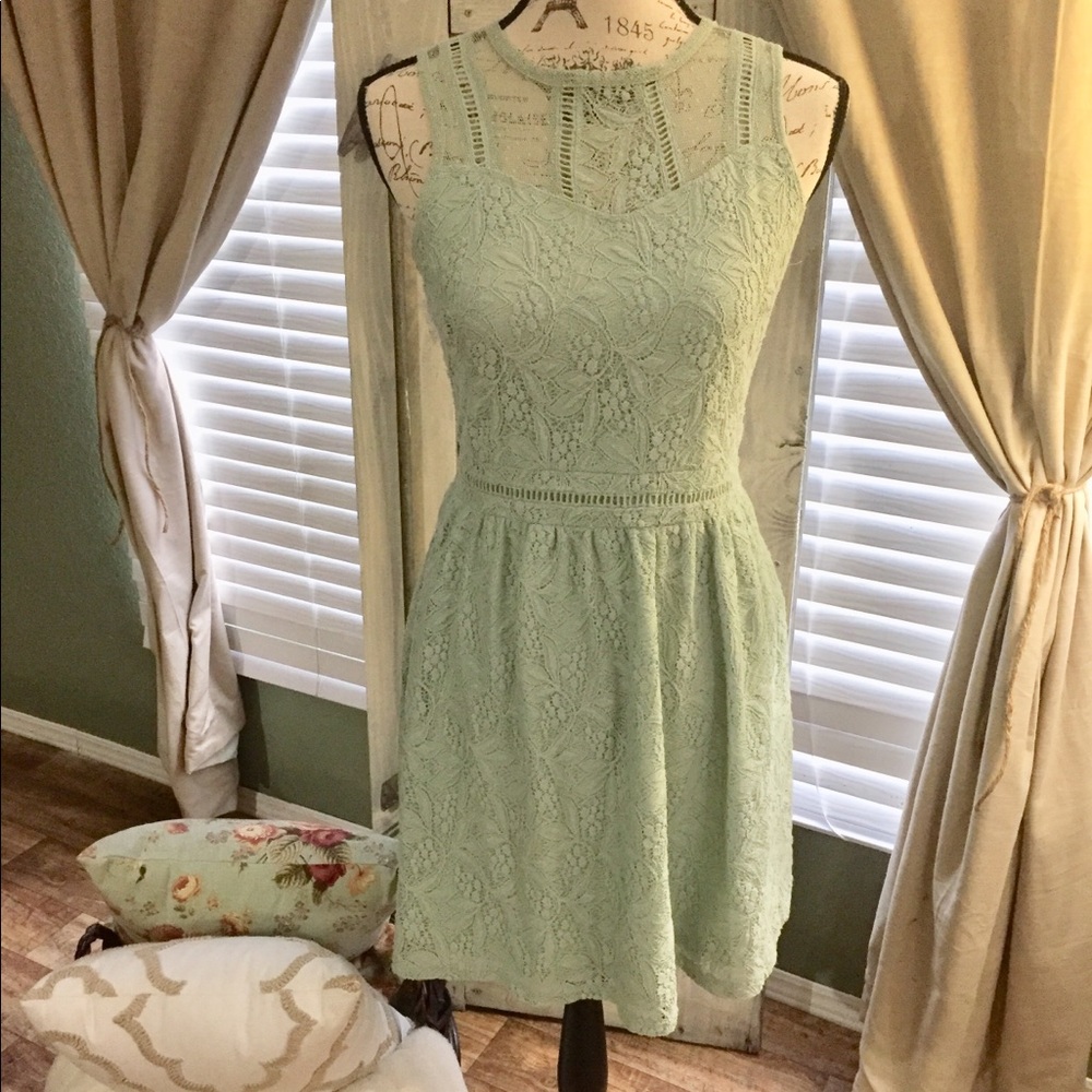 Sage green lace dress from Maurice’s